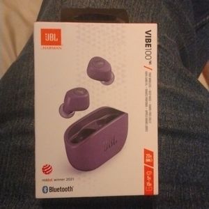 A pair of JBL wireless headphones